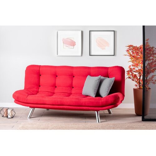 Atelier Del Sofa Trosjed na razvlačenje Misa, 200x95x105 cm, Crveni Cene