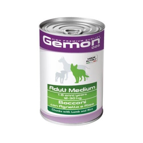 Gemon Medium Adult Dog Komadići sa Jagnjetinom i Pirinčem 1250g Cene
