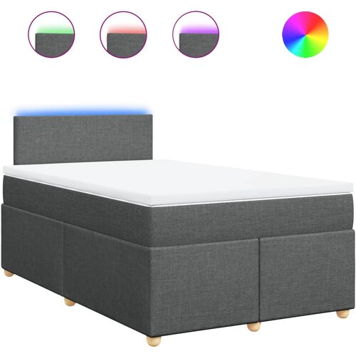 Maison Chic Box spring postelja - Vzmetna postelja z vzmetnico temno siva 120x190 cm blago SL10645, (21904257) Cene