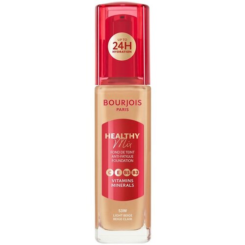 Bourjois Healthy Mix posvetlitveni vlažilni tekoči puder 24 ur odtenek 53W Light Beige 30 ml Cene