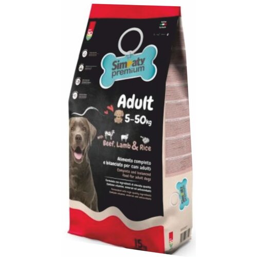 Pet360 Simpaty Suva hrana za odrasle pse Premium, Jagnjetina i teletina, 15 kg Cene