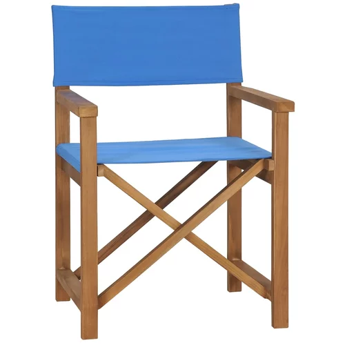  Redateljska stolica od masivne tikovine plava
