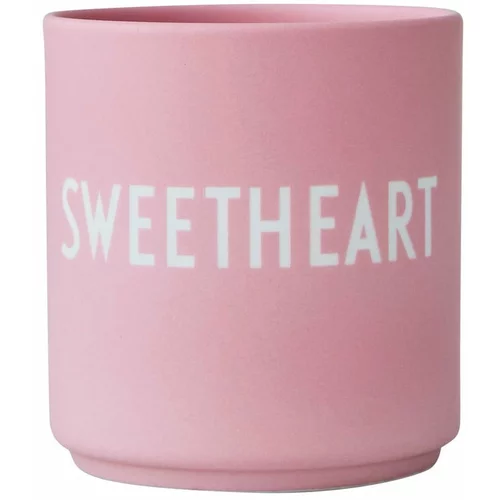 Design Letters Roza porcelanasta skodelica Sweetheart, 300 ml