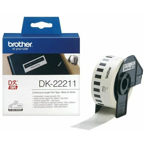 Brother DK22211 termične neskončne nalepke - film 29mm x 15,24m BRDK22211