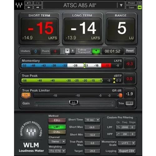 Waves WLM Plus Loudness Meter (Digitalni izdelek)