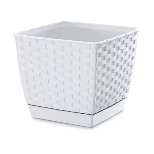 Prosperplast Saksija Ratolla Square K220, Bela Slike