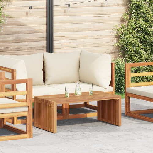 VidaXL zunanja stranska miza 90x49.7x36 cm trd les tikov Slike