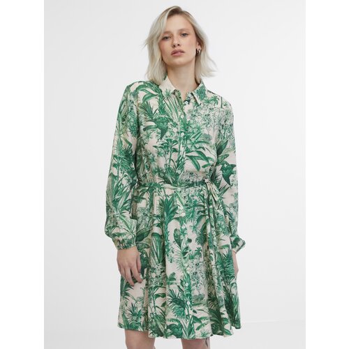 Orsay Green-beige women's shirt dress - Women's Cene