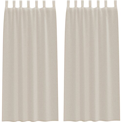 VidaXL Zavjese sa zavjesama 2 pcs Pijesak 140 x 260 cm Poliester Slike