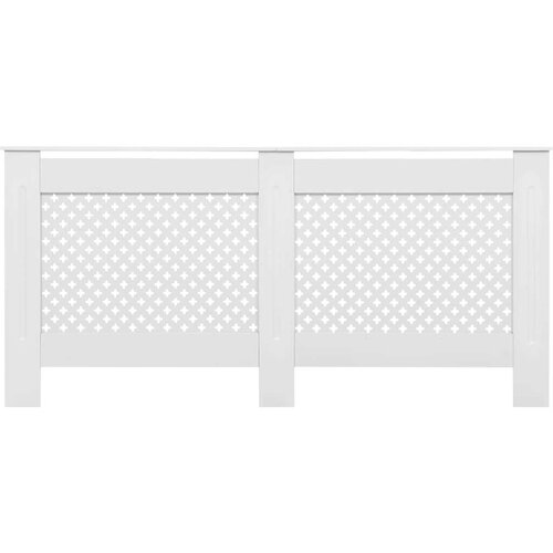  pokrovi za radijator 2 kom bijeli 172 x 19 x 81,5 cm mdf Slike