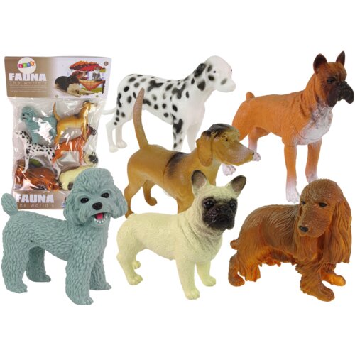  Set of 6 Dog Figurines Dog Breed Figures Cene