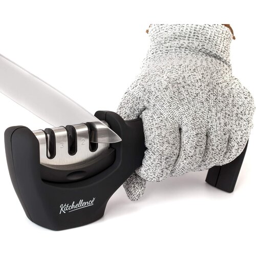 Generic 3-stage household knife sharpener, portable knife sharpening assistant, (21064000) Cene