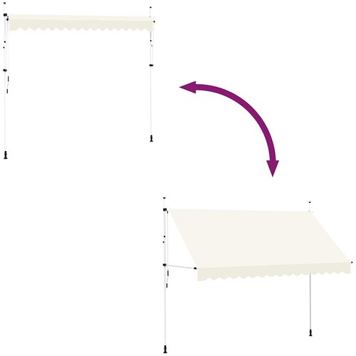 Tenda na ručno uvlačenje 350 cm krem Slike