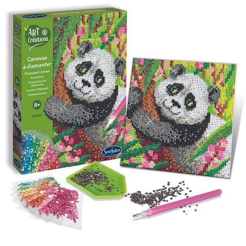 Sentosphere Art & Creations Canevas A Diamanter - Panda, (21336720)