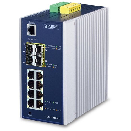 Planet IGS-12040MT network switch Managed L2+ Gigabit Ethernet (10 /100 /1000) Blue, White Cene