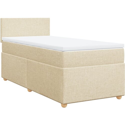 Maison Chic Box spring postelja - Vzmetna postelja z vzmetnico krem 80x200 cm blago SL22880, (21880460) Cene