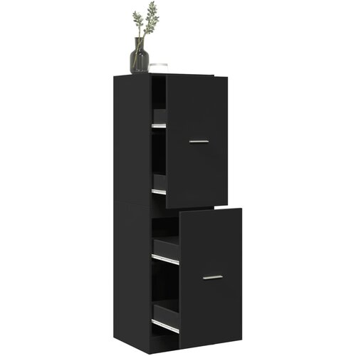 VidaXL Ormarić za lijekove crni 40x41x144,5 cm konstruirano drvo Slike