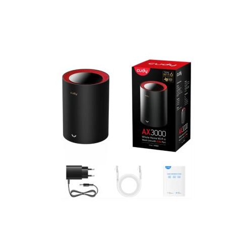 Cudy M3000 1-Pack AX3000 Dual Band 2.4Ghz+5Ghz WiFi6 MESH, 2.5G WAN+GE LAN, 5x Antena 128MB/256DDR Slike