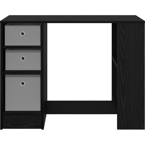  Stol s ladicama Crni hrast 100 x 40 x 75 cm Konstruirano drvo Slike