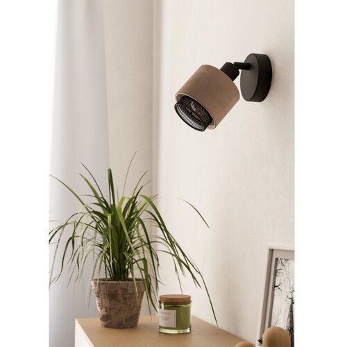 Eglo 43656 - Zidno reflektorsko svetlo ROSLEY 1xE14/40W/230V crno/bež Slike