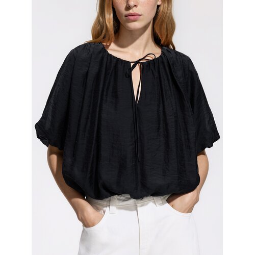 Reserved Bluza s liocelom - crno Cijene