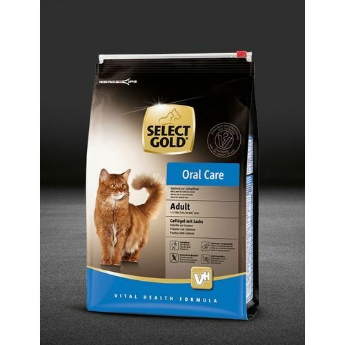 Select Gold cat oral care adult, živina sa lososom 400 g kratak rok 1+1 gratis Slike