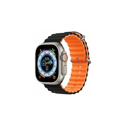 DEVIA Narukvica Silikonska Sport6 za Apple Watch 44/45/46/49mm crno-narandzasta Cene