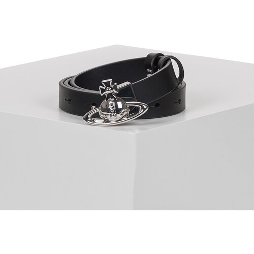 Vivienne Westwood SMALL ORB BUCKLE BELT Crna Slike
