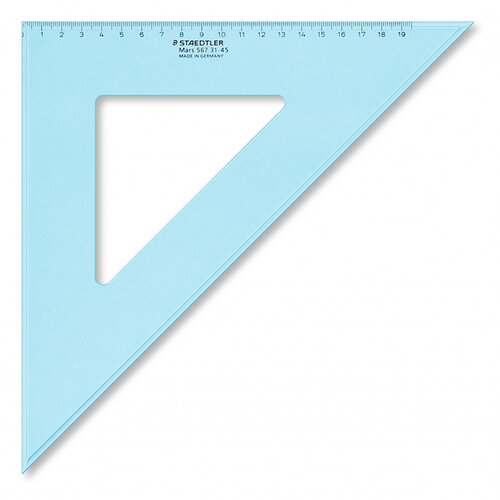 Staedtler trikotnik 45&amp;deg;, 31 cm, moder Slike