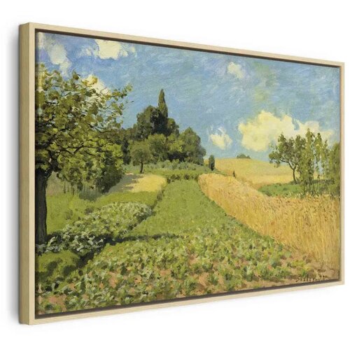  Slika - Alfred Sisley – Grain fields on the hills of Argenteuil 120x80 U prirodnom drvenom okviru Cene