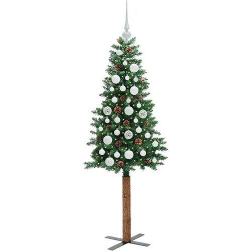 VidaXL Mr&amp;scaron;avo božićno drvce Zelena 150 cm PVC i čvrsto drvo bora Slike