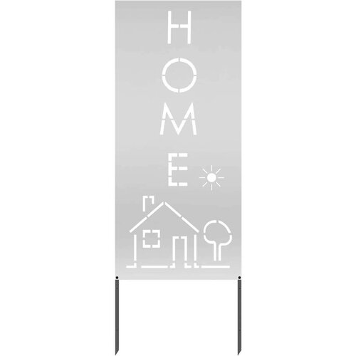 VidaXL Dekorativna ploča za vrt Srebrna 50 x 140 cm Slike