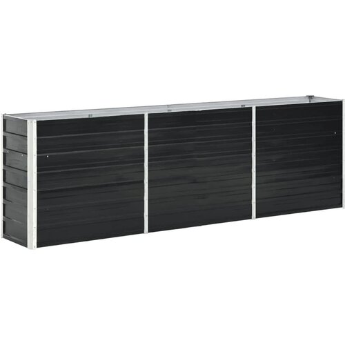 vidaXL Povišena vrtna gredica pocinčani čelik 240x40x77 cm antracit Cijene
