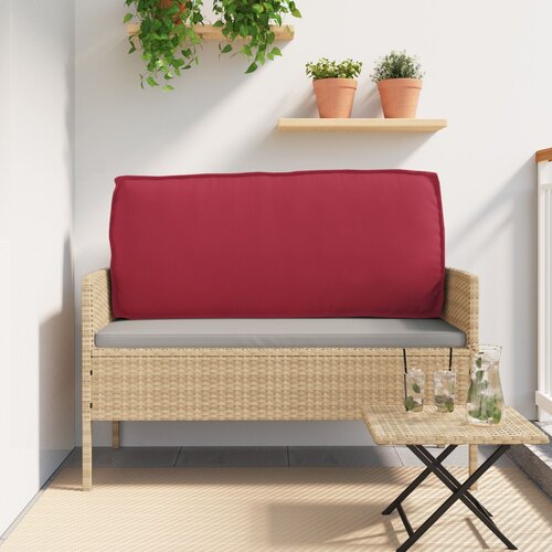 VidaXL Jastučić za vanjsku upotrebu Bordo Poliester 120 x 12 x 40 cm Slike