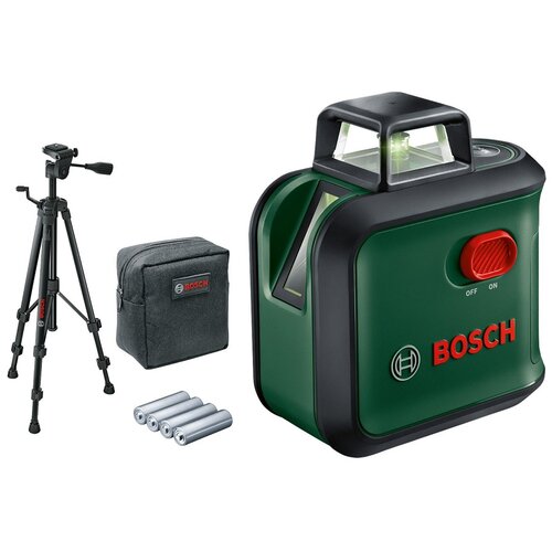 Bosch samonivelišući laser za linije sa zelenim zrakom advancedlevel 360 + stativ, 3 linije Slike
