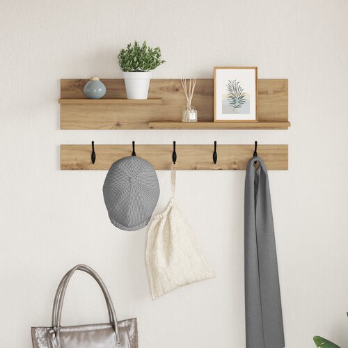 vidaXL Nadwyčajna obešalnik za plašče artisan hrast 90 x 15 x 36 cm Cene