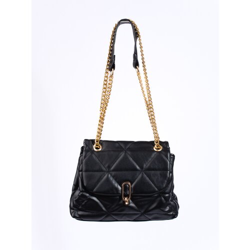 Shelvt Women's black handbag with gold chain Slike