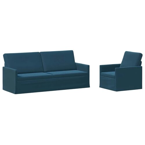  Set sofe 2 pcs Plava Bar&amp;scaron;un - Plava 1-sjedalni + 3-sjedalni (180 cm) Slike