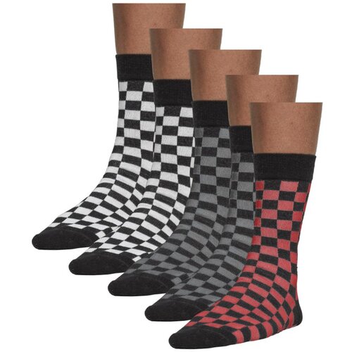 Urban Classics Accessoires Check Socks 5-Pack blk/h.grey/wht Cene