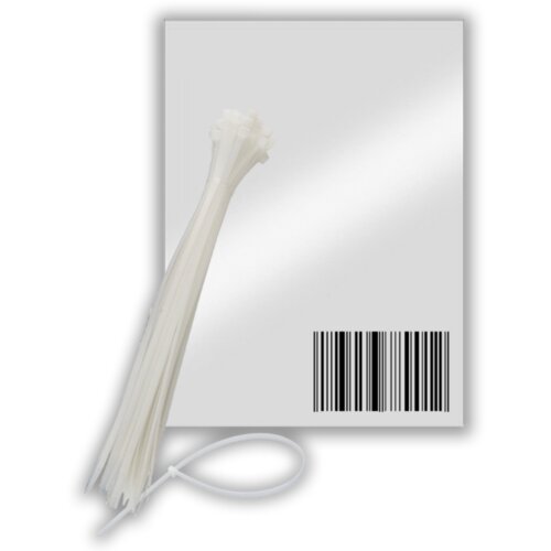 Zed_Electronic Plastične vezice 4.8 x 300, pakiranje 100 komada - VZ-300/100, Bijele Slike