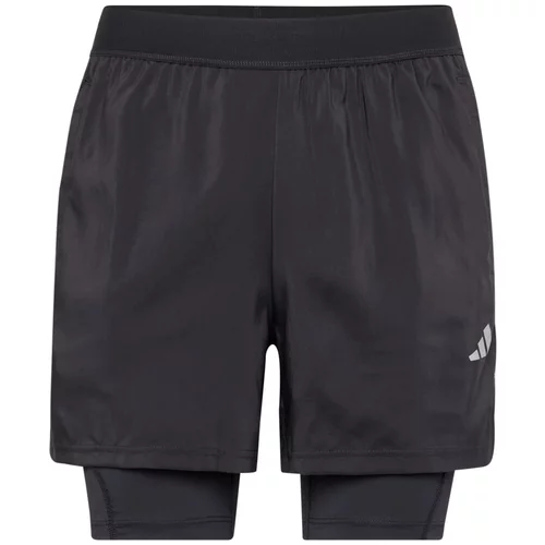 Adidas Sportske hlače 'GYM+' crna / bijela