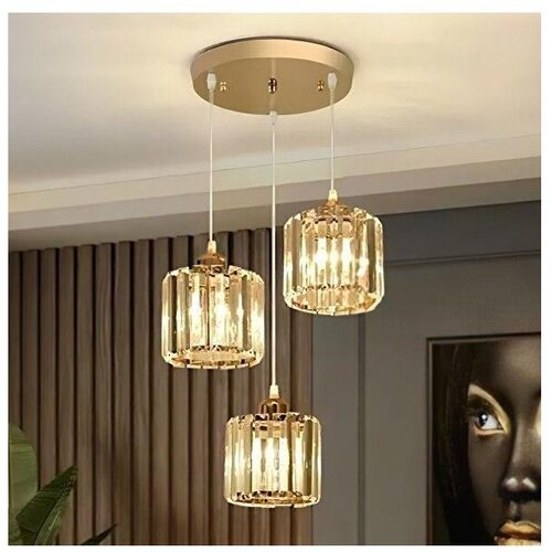 Luster na sajli BELLA 3xE27/40W/230V zlatna Slike