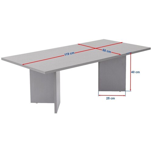 Kalune Design Klubska mizica v hrastovem dekorju v naravni barvi 60x119 cm Sabin &amp;ndash; Slike