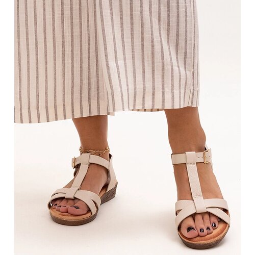 Gemre Beige Wedge Sandals Sherine Cene