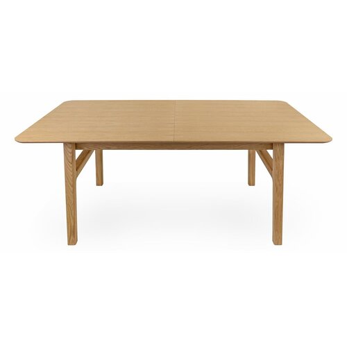 Woodman Raztegljiva jedilna miza z dodatno plo&scaron;čo v hrastovem dekorju 90x180 cm Curved &ndash; Cene