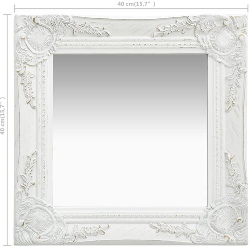 Zidno ogledalo u baroknom stilu 40 x 40 cm bijelo Slike