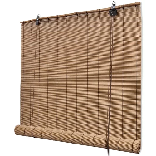 vidaXL roleta za zatemnitev rjavi bambus 140 x 160 cm