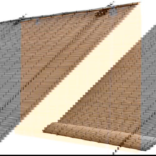 VidaXL Rolo zavjesa od bambusa smeđa boja 140 x 160 cm Slike