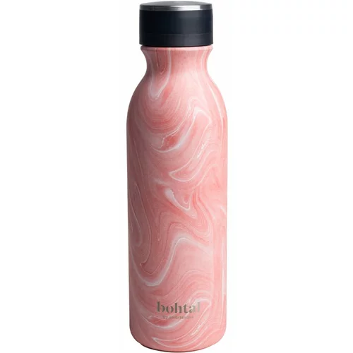 Smartshake Bohtal steklenica za vodo iz nerjavnega jekla barva Pink Marbel 600 ml