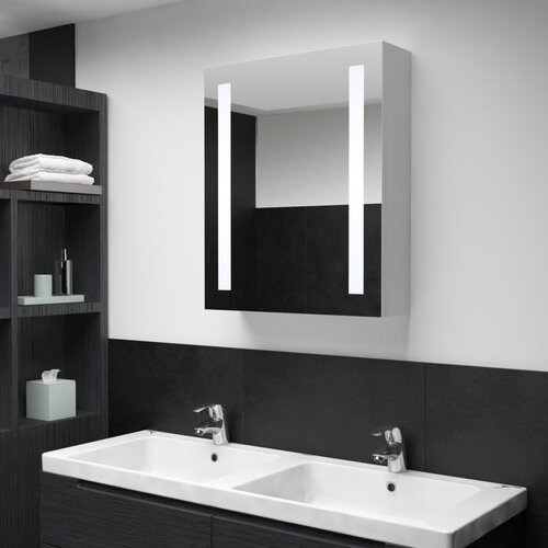 vidaXL LED kopalniška omarica z ogledalom 50x13x70 cm, (20580209) Cene